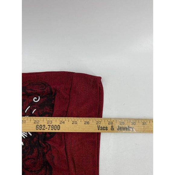 i Jeans by Buffalo Women's Metallic Red Knit Shirt Top Blouse Rhinestones Size M - Picture 10 of 12